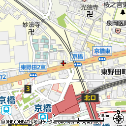 焼肉ホルモン 龍の巣 京橋店周辺の地図