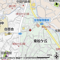 奈良県生駒市東松ケ丘4-54周辺の地図