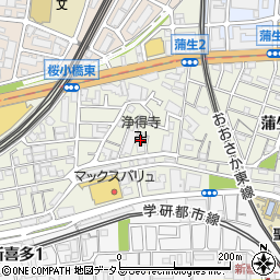 浄得寺周辺の地図