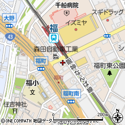 水道レスキュー福町・阪神姫里周辺の地図