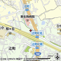 奈良県生駒市辻町61周辺の地図
