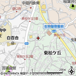 奈良県生駒市東松ケ丘4周辺の地図