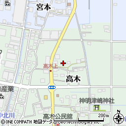 静岡県磐田市高木304周辺の地図