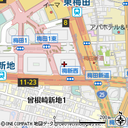 大阪 日本料理 河久 梅田店周辺の地図