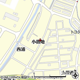 愛知県田原市浦町小摺地周辺の地図