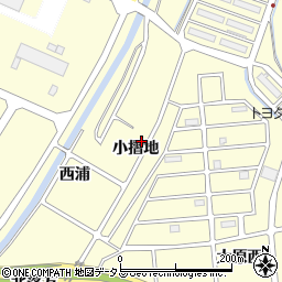 愛知県田原市浦町（小摺地）周辺の地図