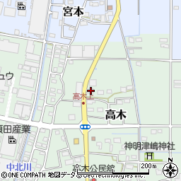 静岡県磐田市高木305周辺の地図