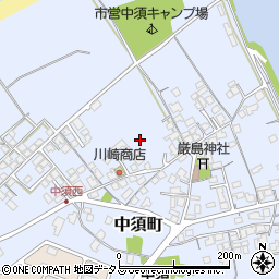 〒698-0044 島根県益田市中須町の地図