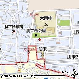 大東朋来郵便局 ＡＴＭ周辺の地図