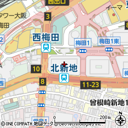 ダイワンテレコム　梅田店周辺の地図