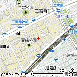 リパーク神戸琴ノ緒町１丁目第３駐車場周辺の地図