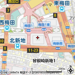 ハローワーク梅田周辺の地図