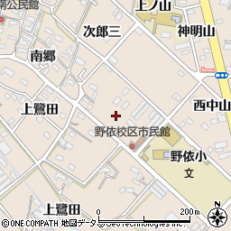 愛知県豊橋市野依町諏訪周辺の地図
