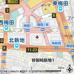 大衆焼肉ホルモンよっとこ　梅田店周辺の地図