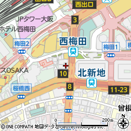 大阪シティ信用金庫梅田支店周辺の地図