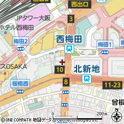 大阪シティ信用金庫梅田支店周辺の地図