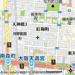 大阪府大阪市北区紅梅町周辺の地図