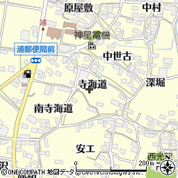 愛知県田原市浦町寺海道23周辺の地図