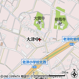 愛知県豊橋市老津町大津中周辺の地図