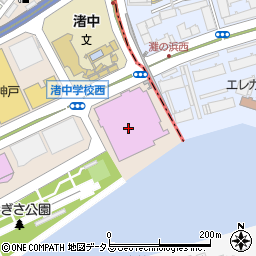 兵庫県立美術館周辺の地図