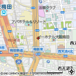 大阪府大阪市北区曾根崎1丁目周辺の地図