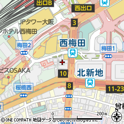 メディアカフェ ポパイ 西梅田店周辺の地図