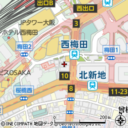 カラオケ ビッグエコー 西梅田店周辺の地図
