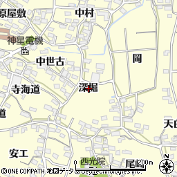 愛知県田原市浦町深堀周辺の地図
