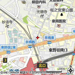 炭火焼肉 昭和大衆ホルモン 京橋北店周辺の地図