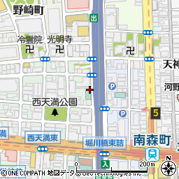 【バイク専用】東横INN大阪梅田東駐車場【利用時間：8:00～22:00】周辺の地図