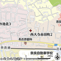 奈良県奈良市西大寺赤田町2丁目7-7周辺の地図