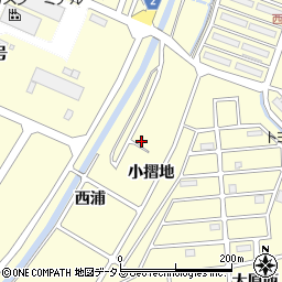 愛知県田原市浦町（西浦）周辺の地図