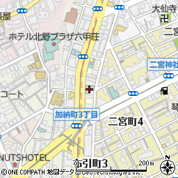 松屋ユニゾイン神戸三宮店周辺の地図