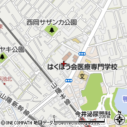 兵庫県明石市魚住町周辺の地図