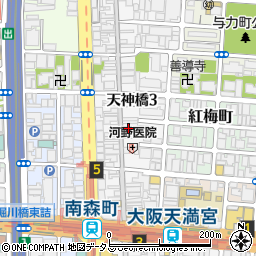 千里しゃぶ亭 天神橋店周辺の地図