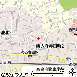 奈良県奈良市西大寺赤田町2丁目7-12周辺の地図