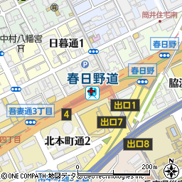 兵庫県神戸市中央区周辺の地図