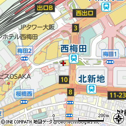 西梅田ビル周辺の地図