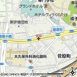 菅原周辺の地図