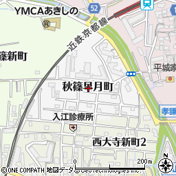 奈良県奈良市秋篠早月町周辺の地図