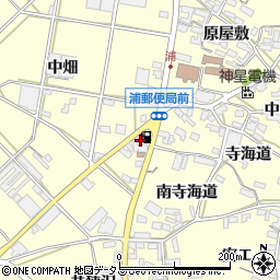 愛知県田原市浦町中畑223周辺の地図