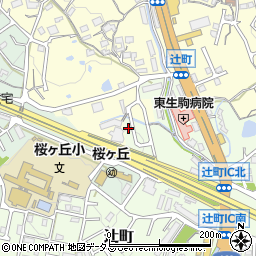 奈良県生駒市辻町895-11周辺の地図