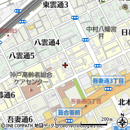 兵庫県神戸市中央区日暮通周辺の地図