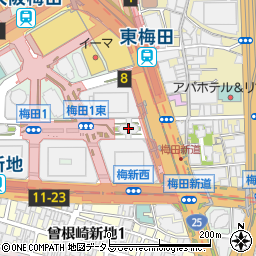 三菱地所パークス梅田ＤＴタワー駐車場周辺の地図