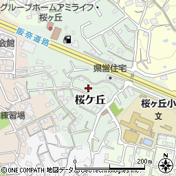 奈良県生駒市桜ケ丘周辺の地図