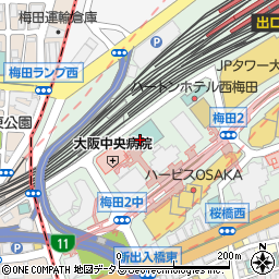 ホテルモントレ大阪婚礼予約周辺の地図