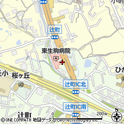 奈良県生駒市辻町53周辺の地図