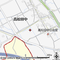 岡山県岡山市北区高松田中周辺の地図