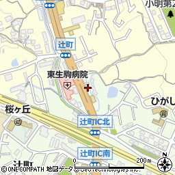 奈良県生駒市辻町50周辺の地図