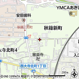 奈良県奈良市秋篠新町周辺の地図